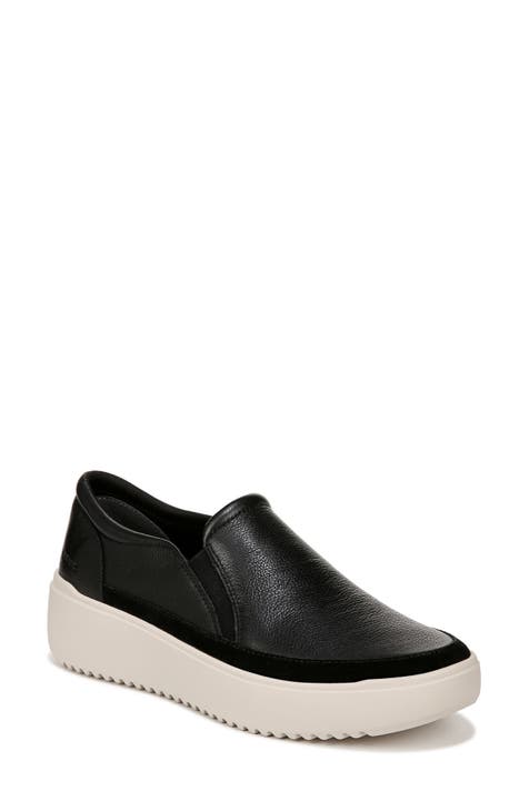 Leather slip on shoes womens on sale