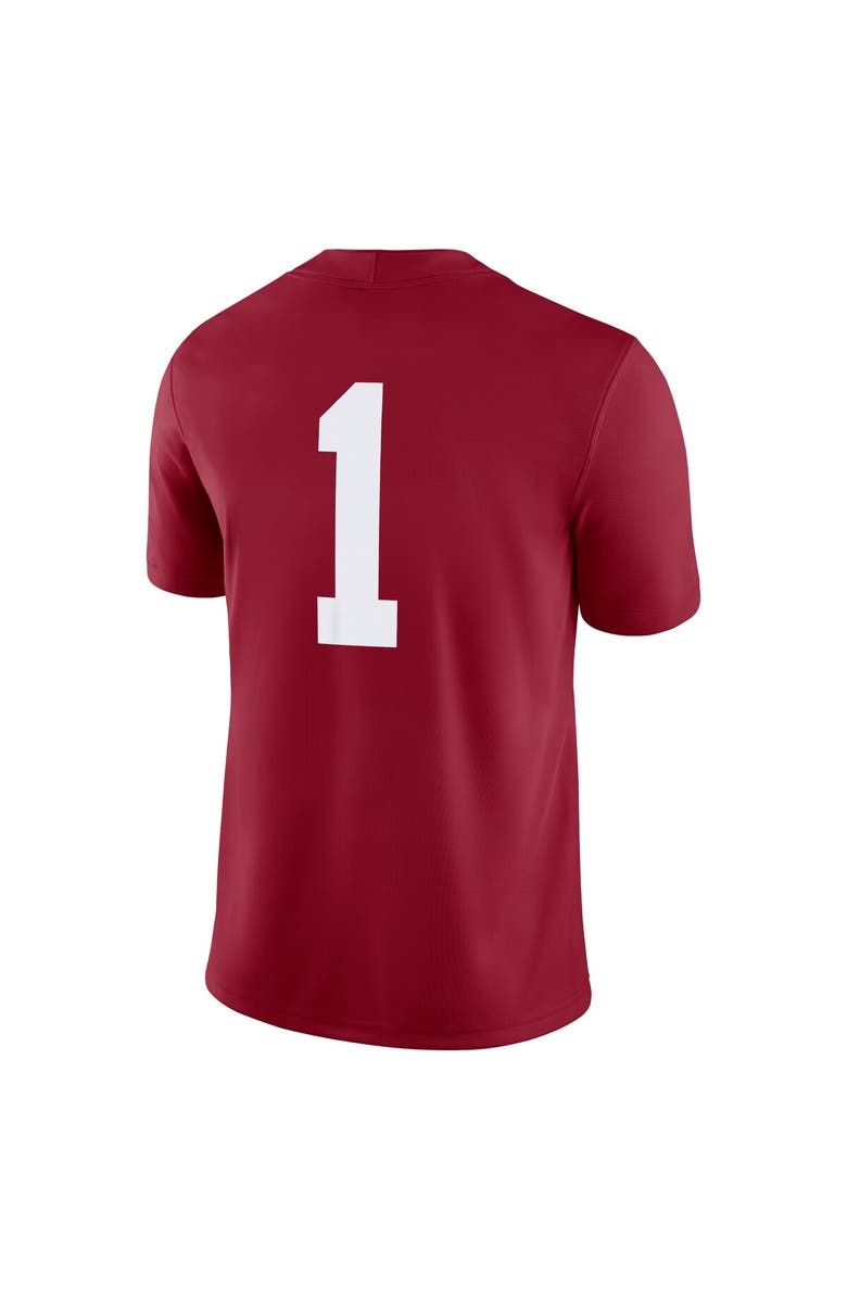 Nike Men's Nike #1 Crimson Alabama Crimson Tide Game Jersey, Alternate, color, Crimson