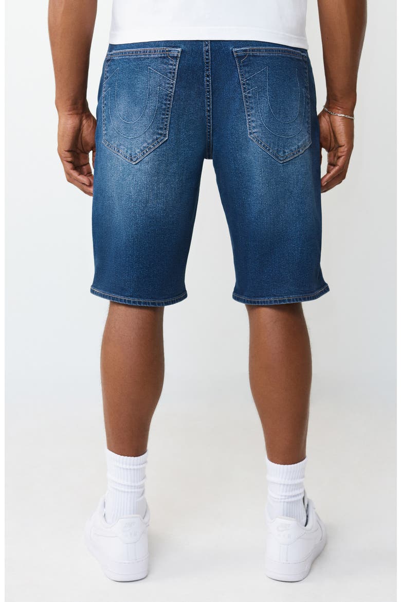 Bobby Initial Patch Shorts, Alternate, color, MEDIUM BLAZE WASH