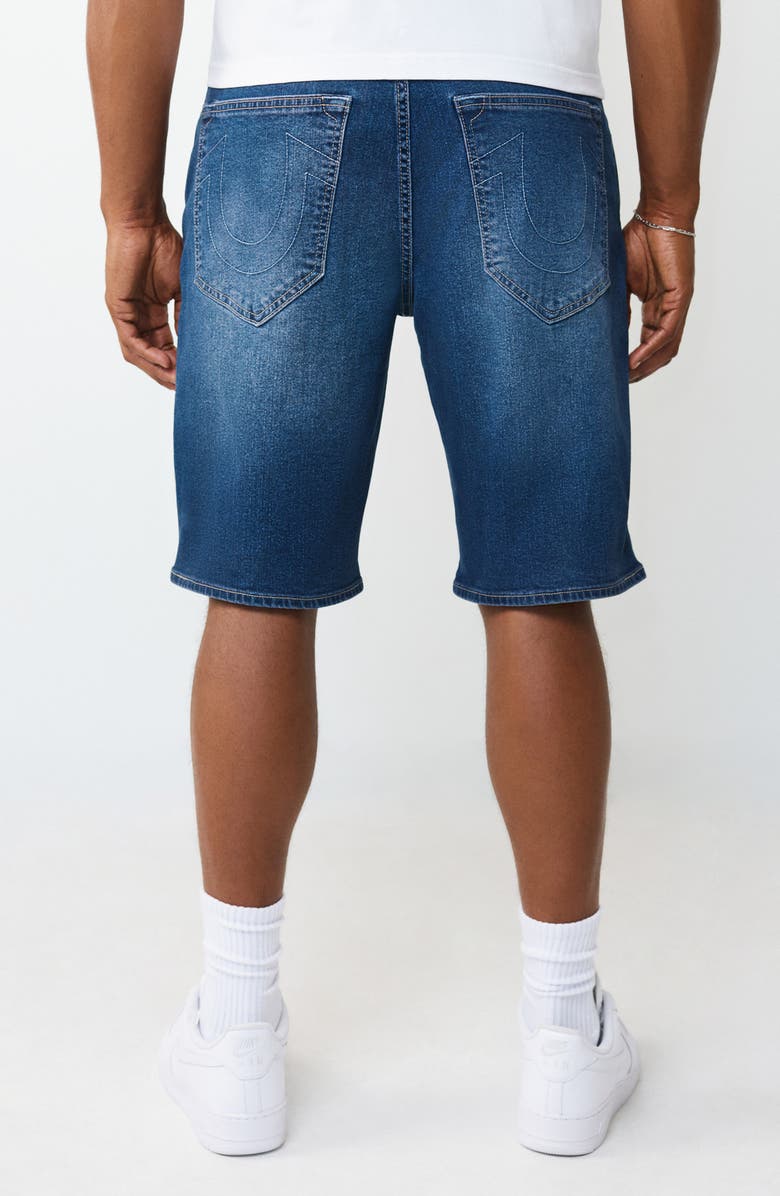 True Religion Bobby Initial Patch Shorts, Alternate, color, Medium Blaze Wash