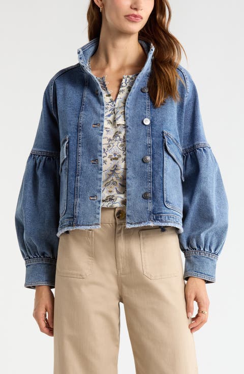 Blouse Sleeve Denim Jacket