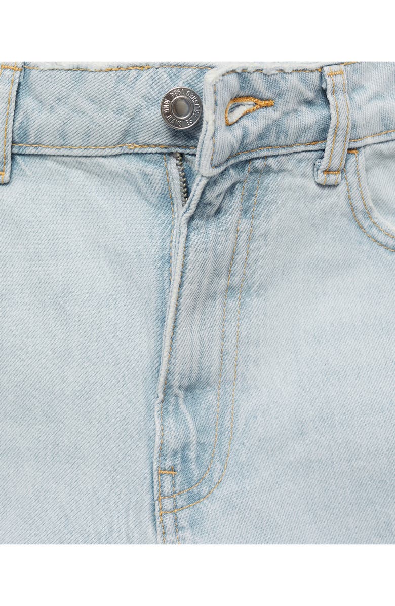 MANGO High Waist Denim Mom Shorts, Alternate, color,