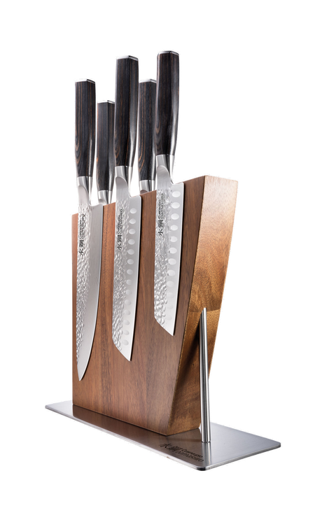 Damashiro EMPEROR® 6-Piece Nanashi Knife Block