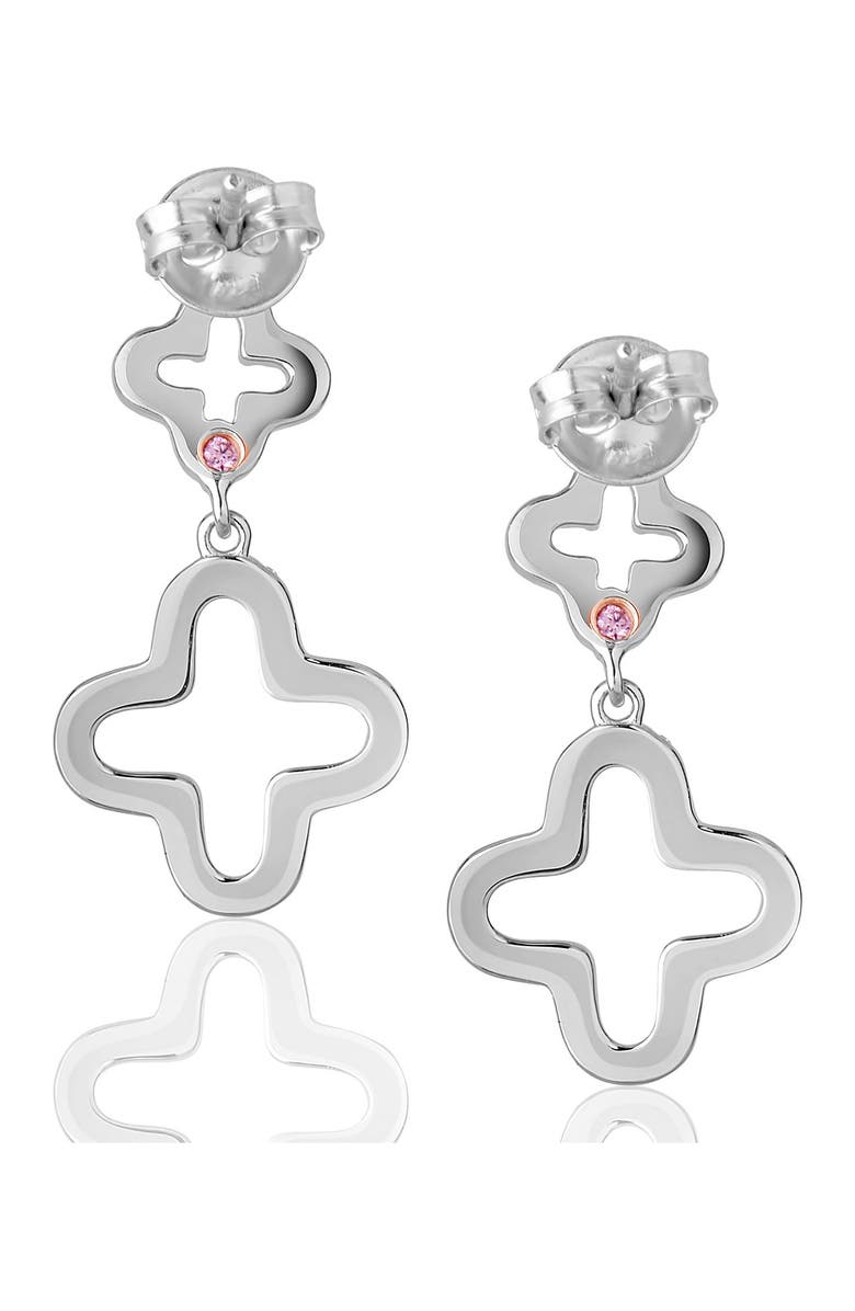 SUZY LEVIAN Cubic Zirconia Clover Drop Earrings, Alternate, color, 