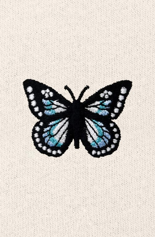 Dalix Butterfly Relaxed Sweatshirt In Bone
