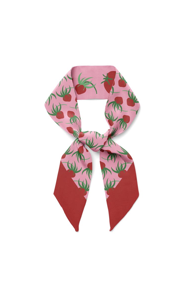 Centinelle Tomatoes Twilly Ribbon Scarf, Alternate, color, Red
