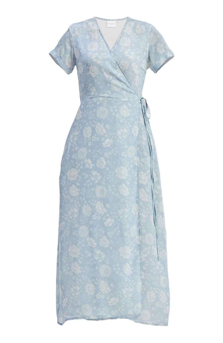 Reistor Maxi Wrap Dress in Florals, Alternate, color, Floral Whispers