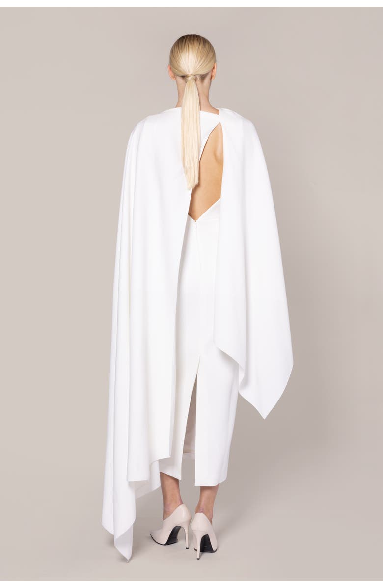 Roksanda Demetria Crepe Bridal Dress, Alternate, color, Ivory