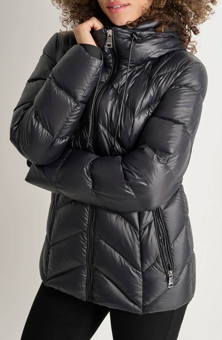 DKNY Hooded Packable Down Jacket, Alternate, color,