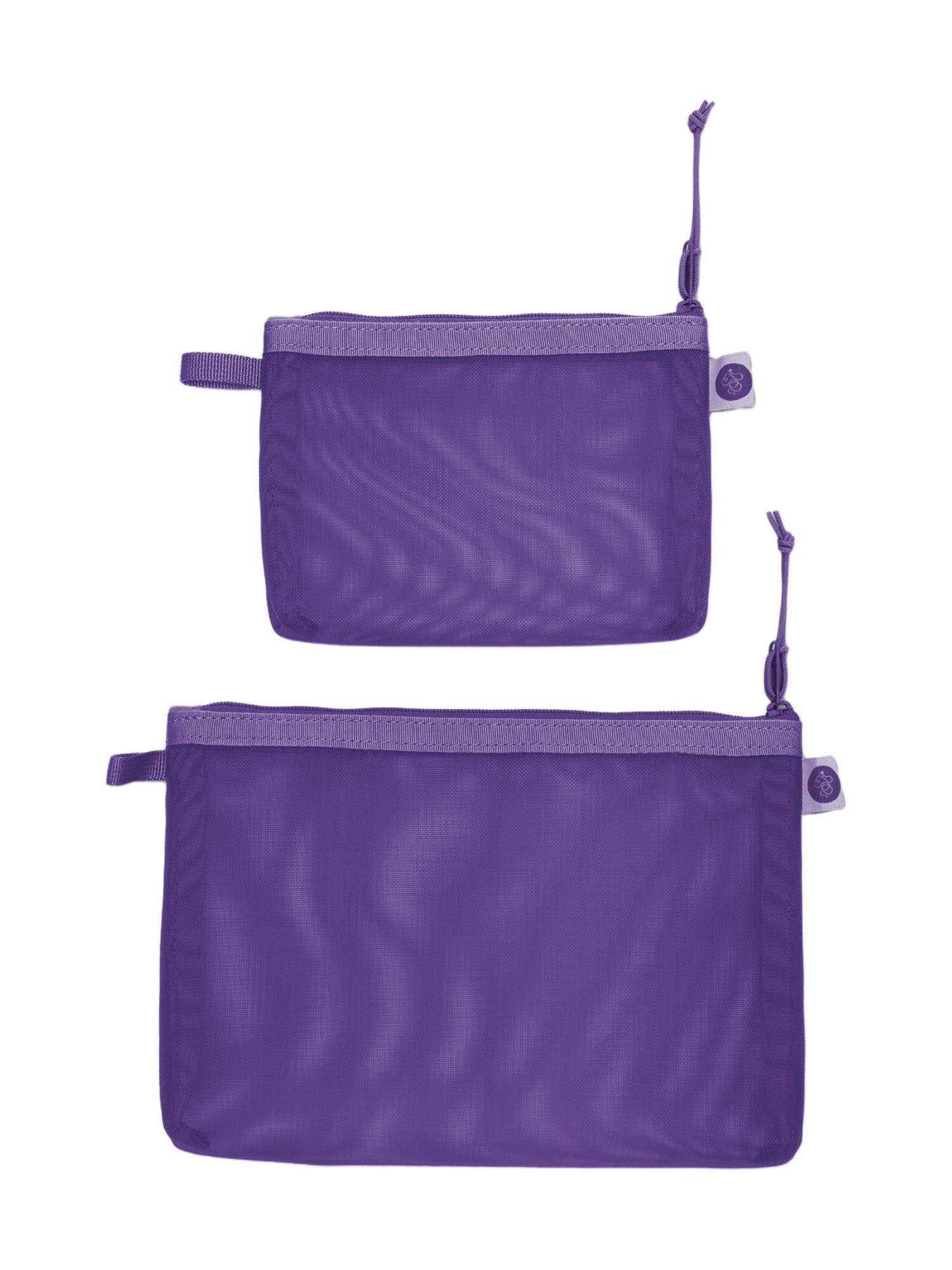 Baboon to the Moon Monomesh Pouch Set in Purple 