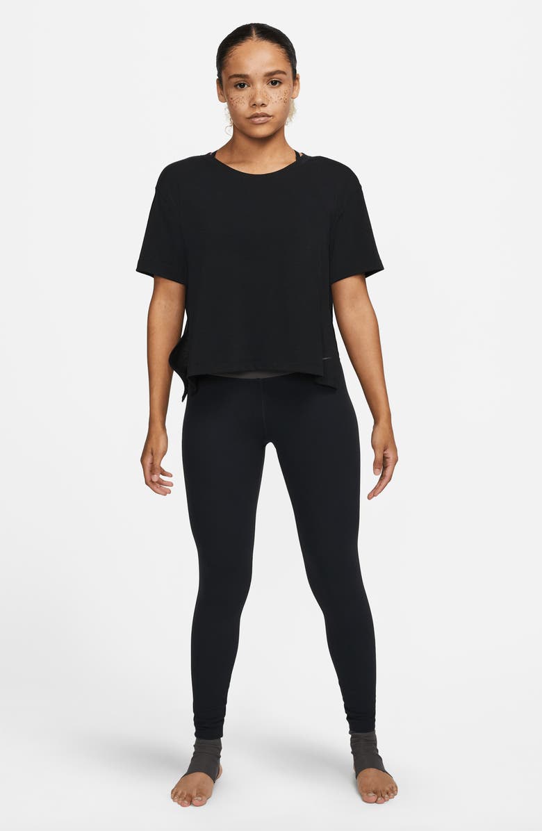 Nike Yoga Dri-FIT Short Sleeve T-Shirt, Alternate, color,