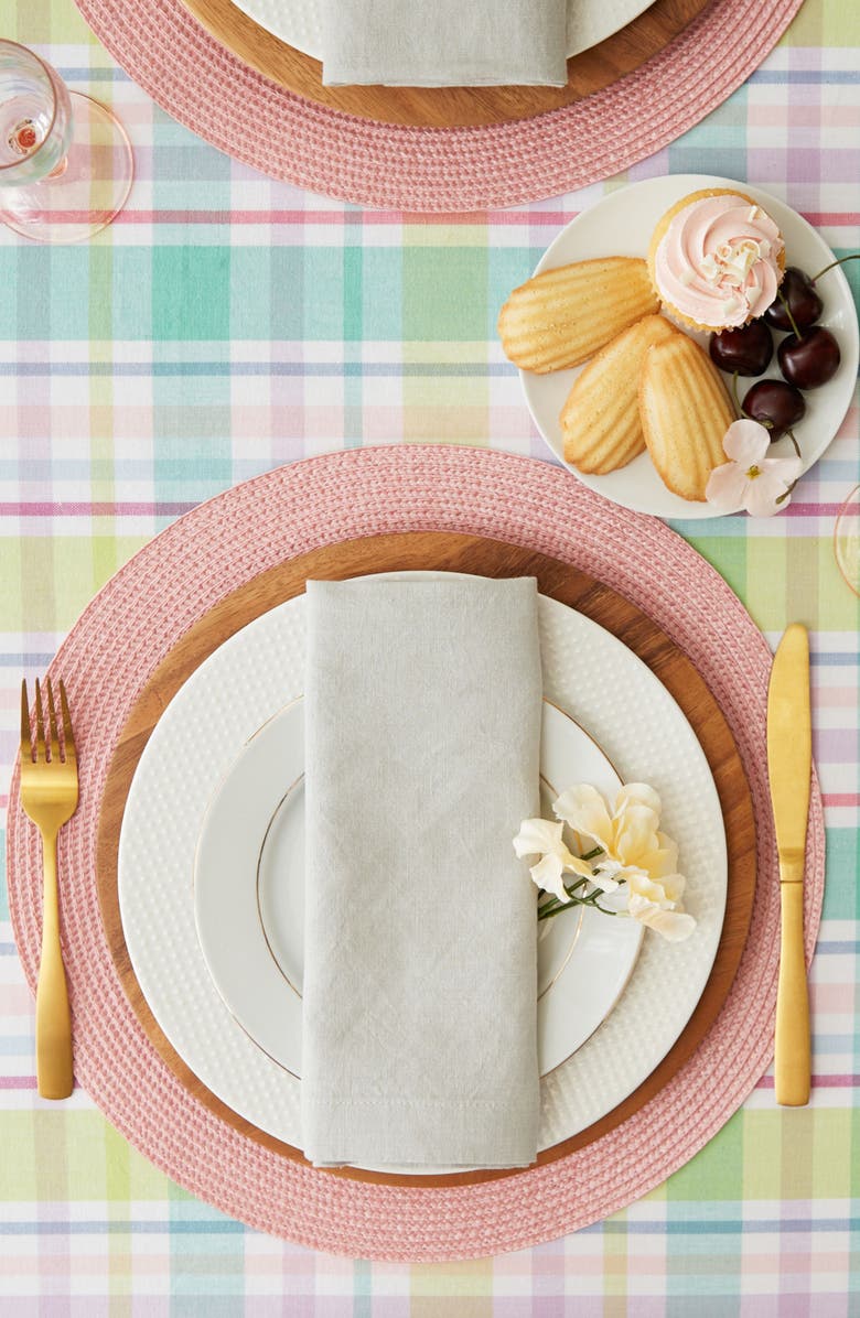 Design Imports Spring Plaid Tablecloth, Alternate, color, Multi