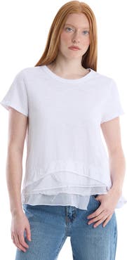 Wilt Boxy Short Sleeve Mixed Hem