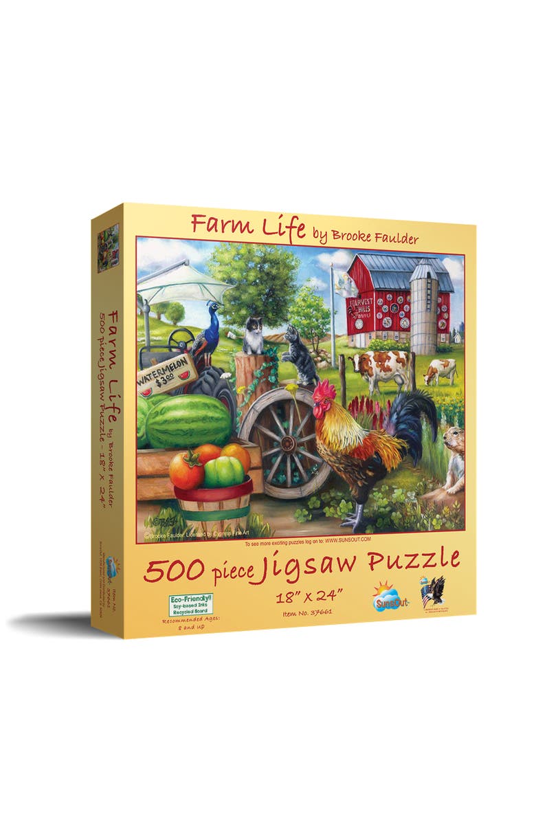 Sunsout Farm Life 500 piece Jigsaw Puzzle for Adults, Main, color, Multicolor