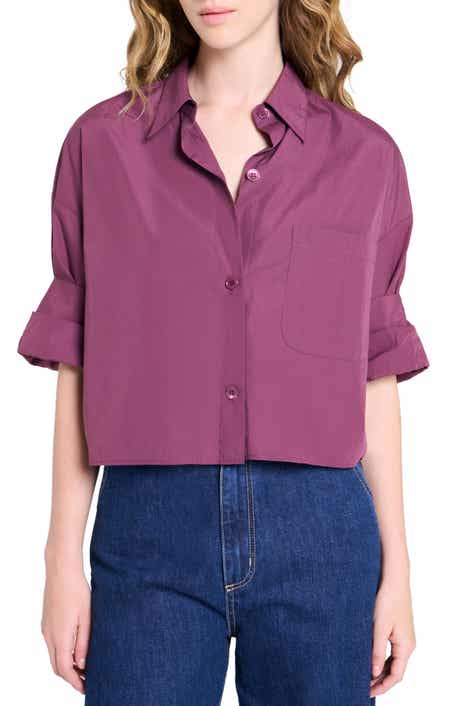 TWP Next Ex Crop Cotton Button-Up Shirt