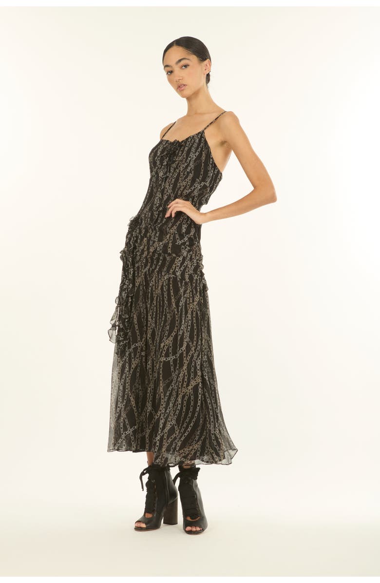 SECRET MISSION Mira Maxi Dress, Alternate, color, Black Chain