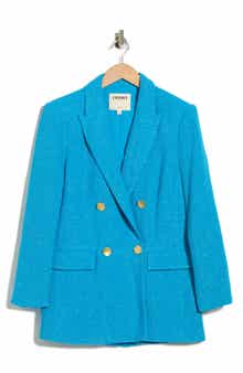 L'AGENCE Riva Double Breasted Knit Blazer