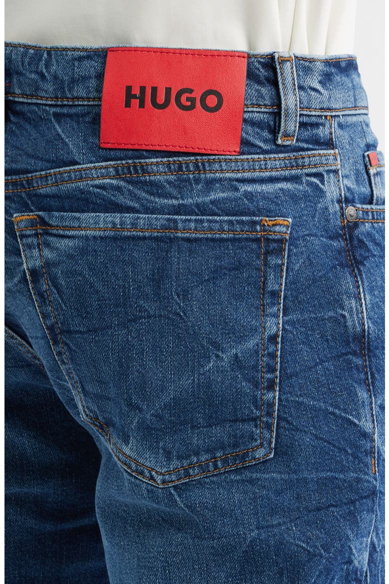 Slim Straight Leg Jeans, Alternate, color, BRIGHT BLUE
