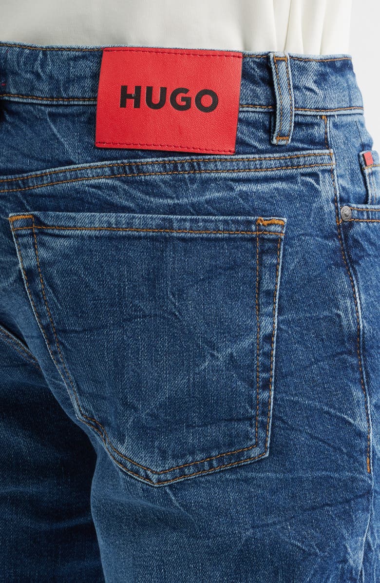 HUGO Slim Straight Leg Jeans, Alternate, color, Bright Blue
