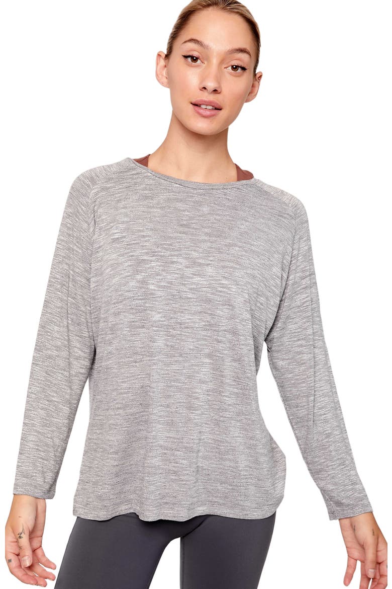Kim Long Sleeve Top, Alternate, color, Heather Grey