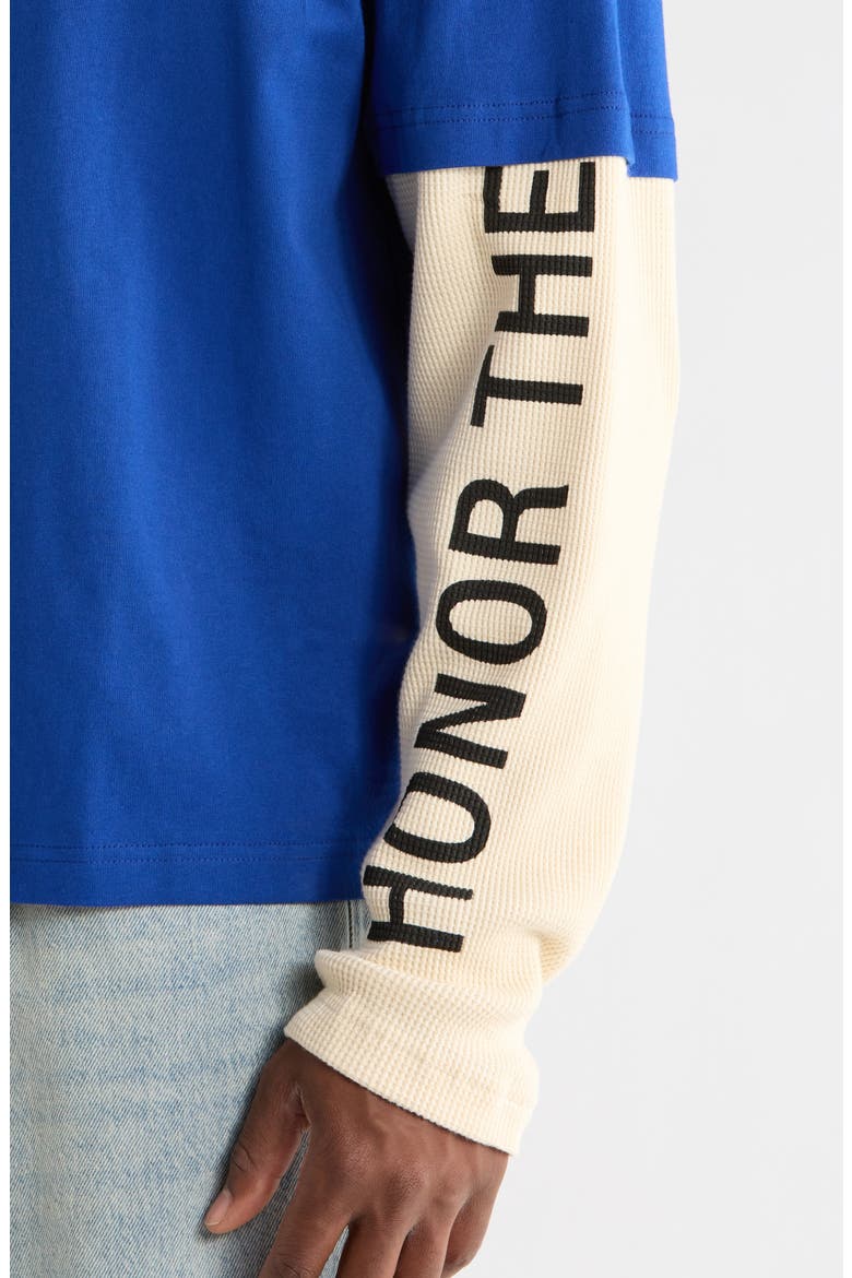 Honor Double Sleeve Cotton T-Shirt, Alternate, color, ROYAL BLUE
