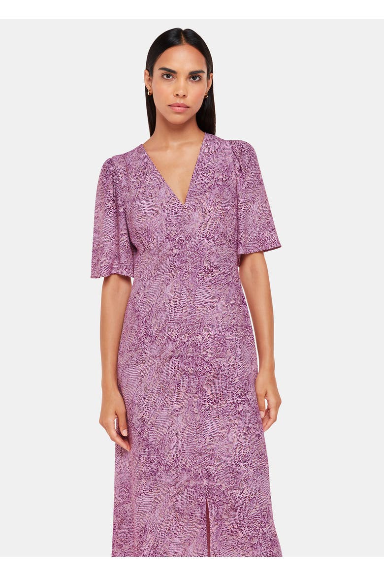 Diagonal Snake Midi Dress, Alternate, color, Pink/Multi