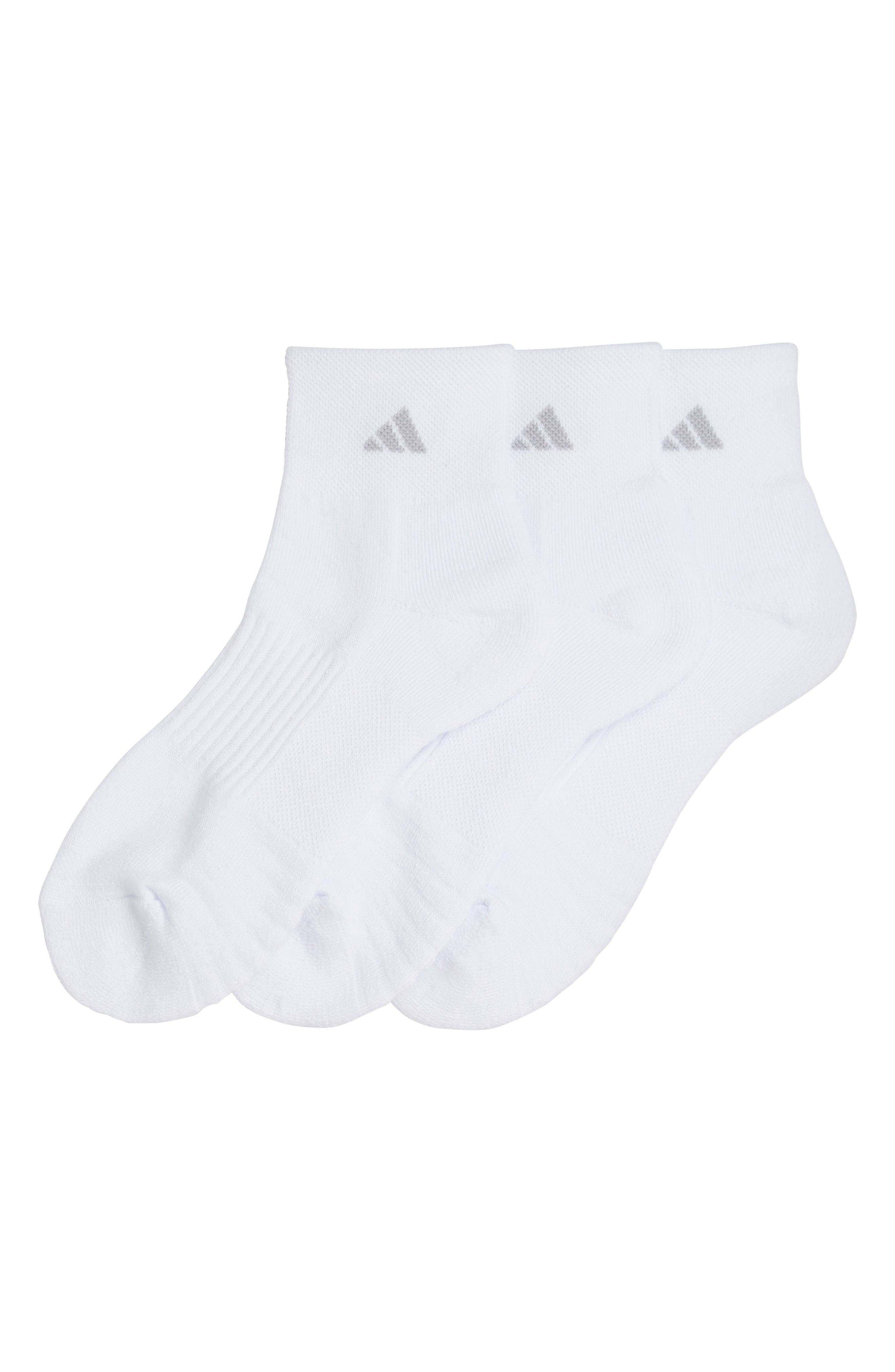 adidas 3-Pack Athletic Cushioned Quarter Socks 6-Pack Athletic Cushioned Quarter Socks