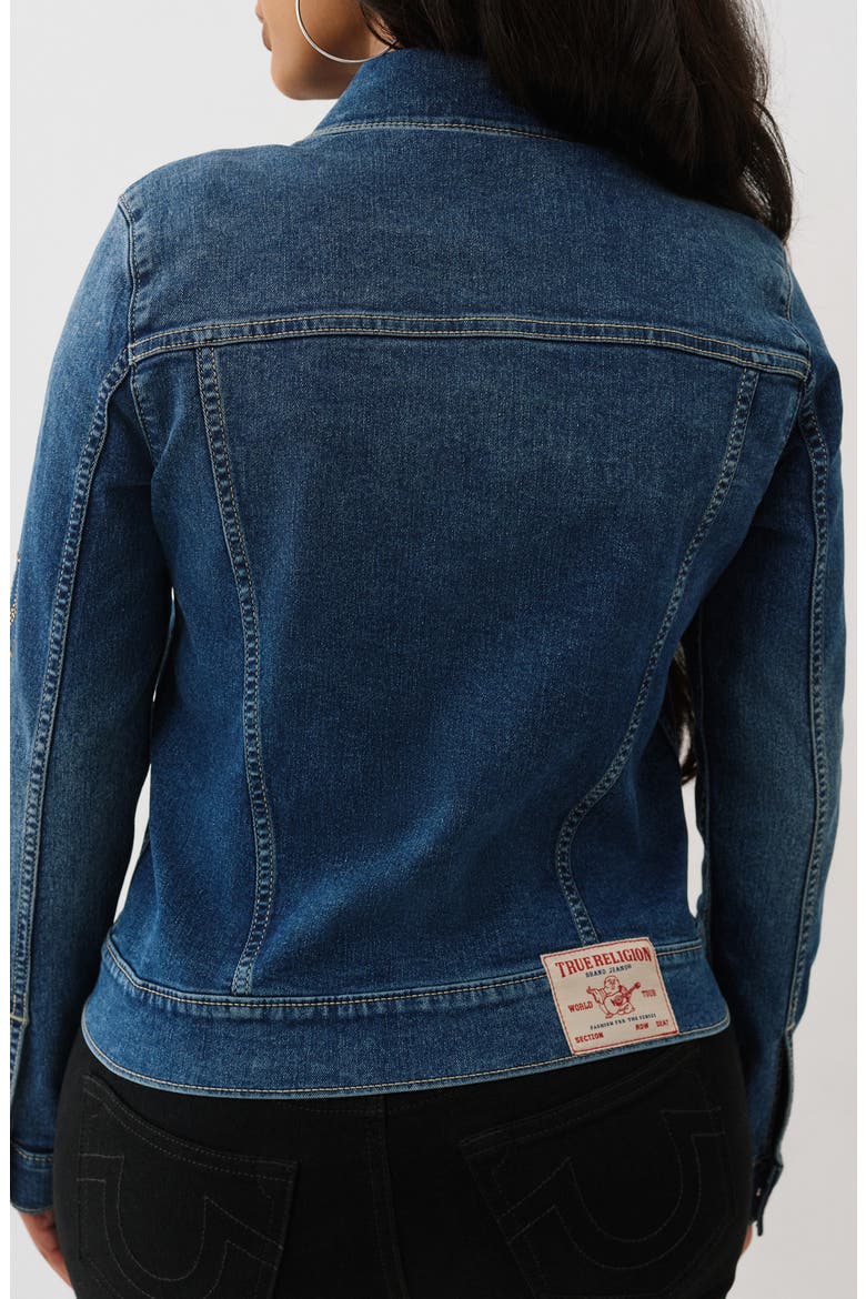 Jesse Slim Denim Jacket, Alternate, color, MEDIUM RUSTIC BARN WASH