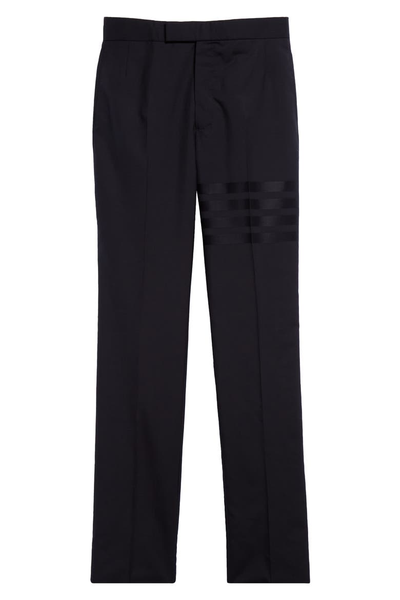 4-Bar Mélange Wool Pants, Alternate, color, DARK BLUE