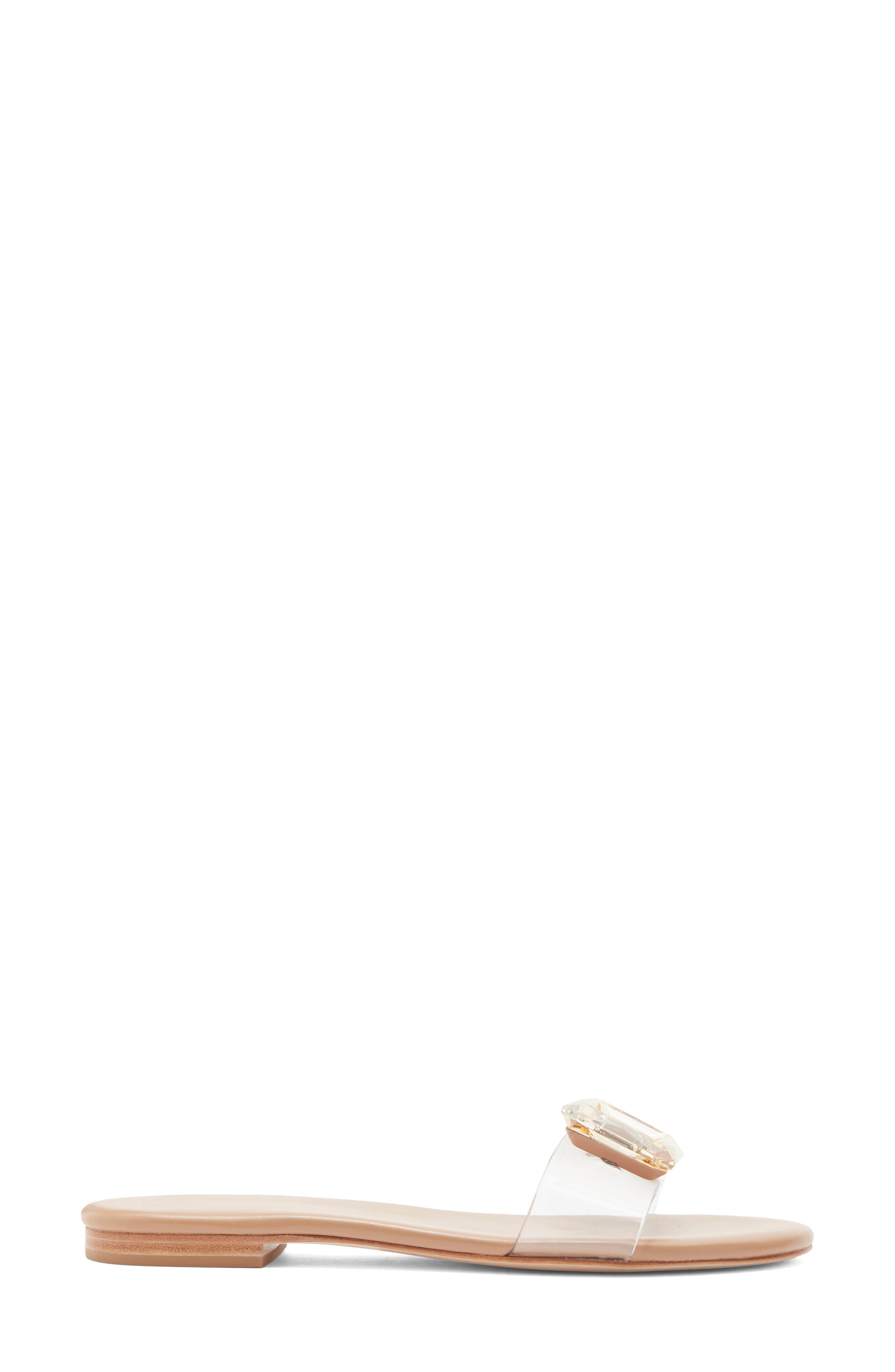 Phillis Transparent Slide Sandal, Alternate, color, BEIGE