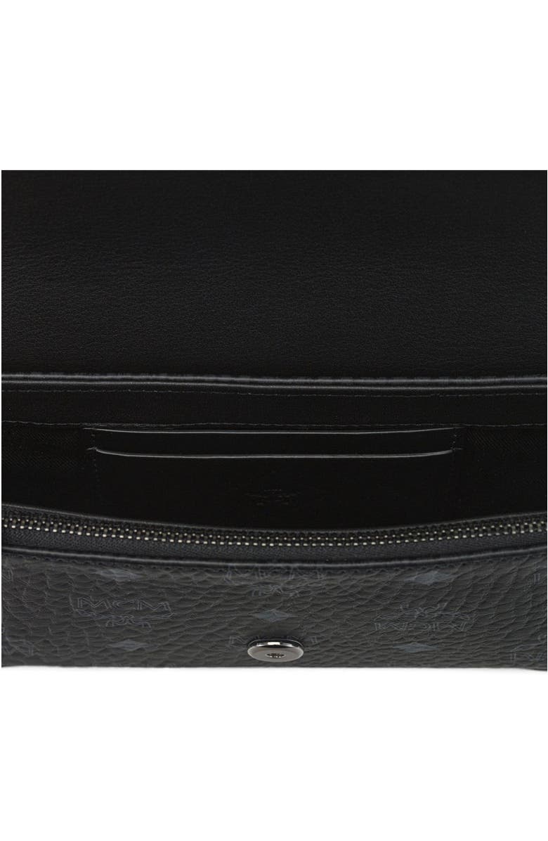 MCM Aren Phone Lanyard in Visetos, Alternate, color, Black