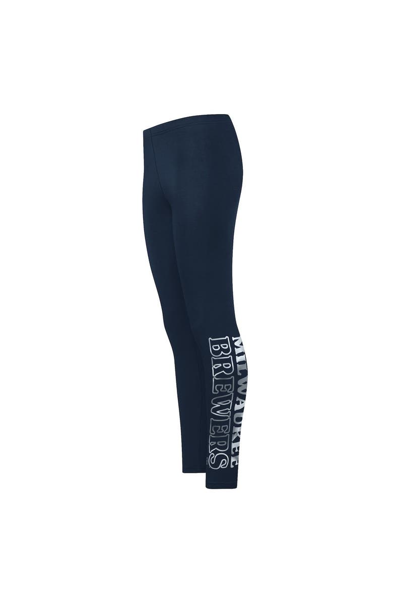 G-III 4HER BY CARL BANKS Women's G-III 4Her by Carl Banks Navy Milwaukee Brewers Stadium Leggings, Alternate, color, 