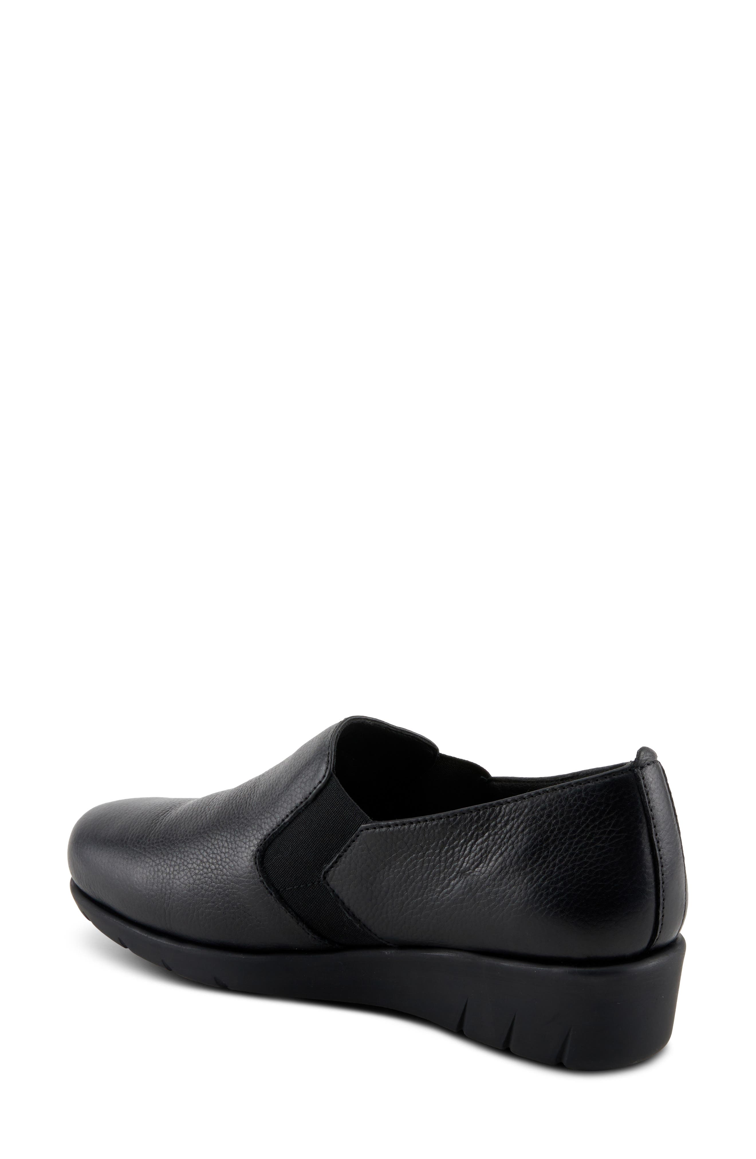 Spring Step Arete Wedge Slip-On Sneaker, Alternate, color, Black