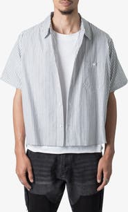 mnml Stripe Short Sleeve Button-Up Shirt