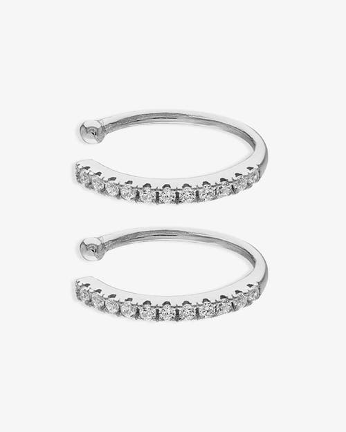 Ben Oni Set Of 2 Cz Ear Cuffs In Silver