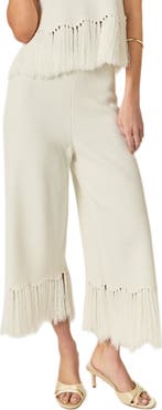 English Factory Fringe Detail Knit Pants