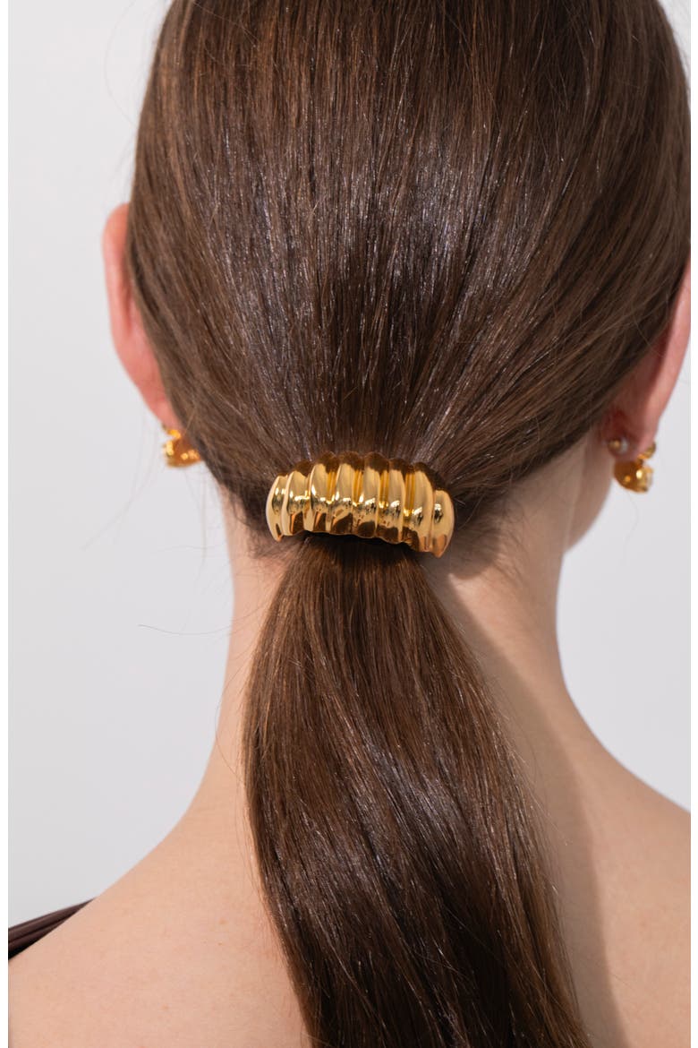 Cornetto Ponytail Wrap, Alternate, color, GOLD