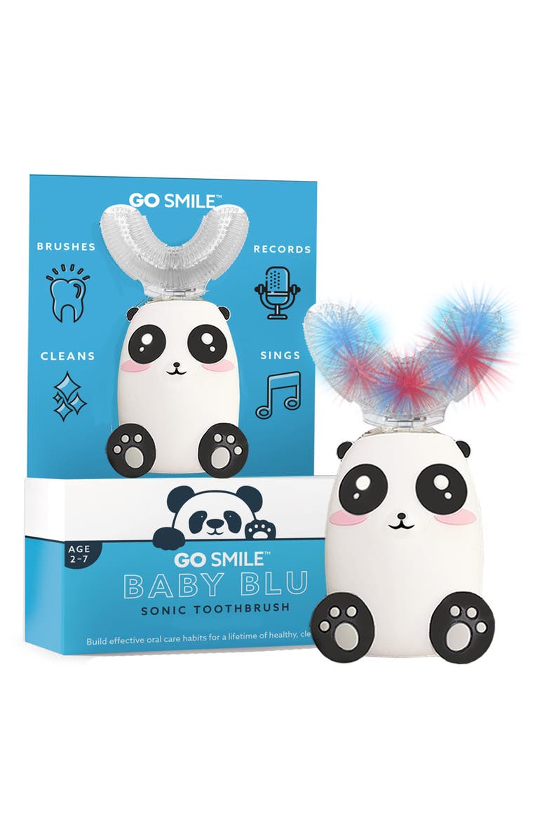 GO SMiLE<sup>®</sup> Baby BLU Pepper the Panda Interactive Sonic Toothbrush, Main, color,