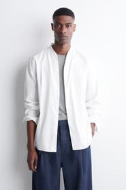 COS Grandad-collar Cotton Shirt