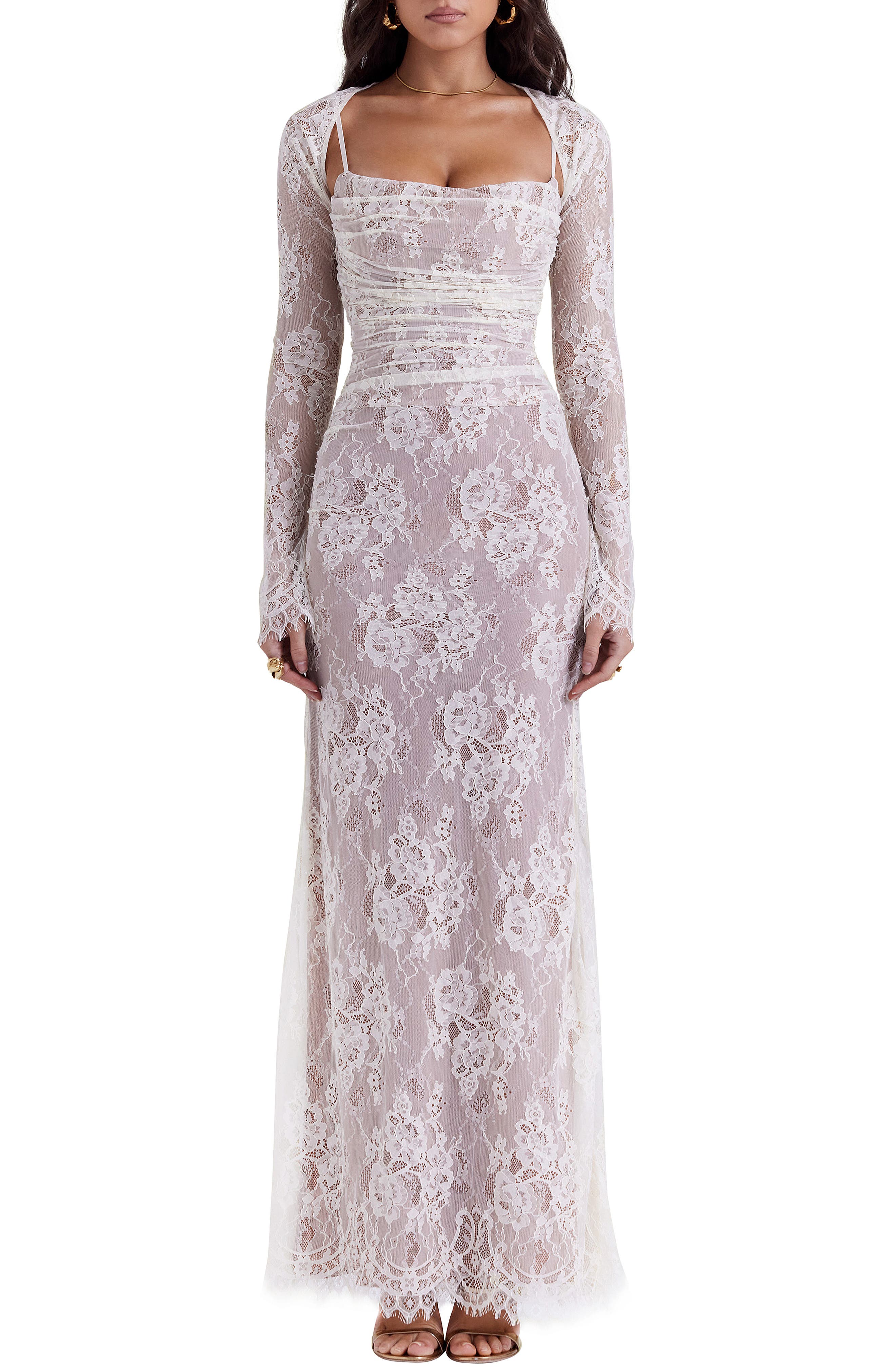 gold satin sequin pearls beaded maxi dress Miss Circle Women Lainey White Satin Sequin Pearls Beaded Maxi Dress