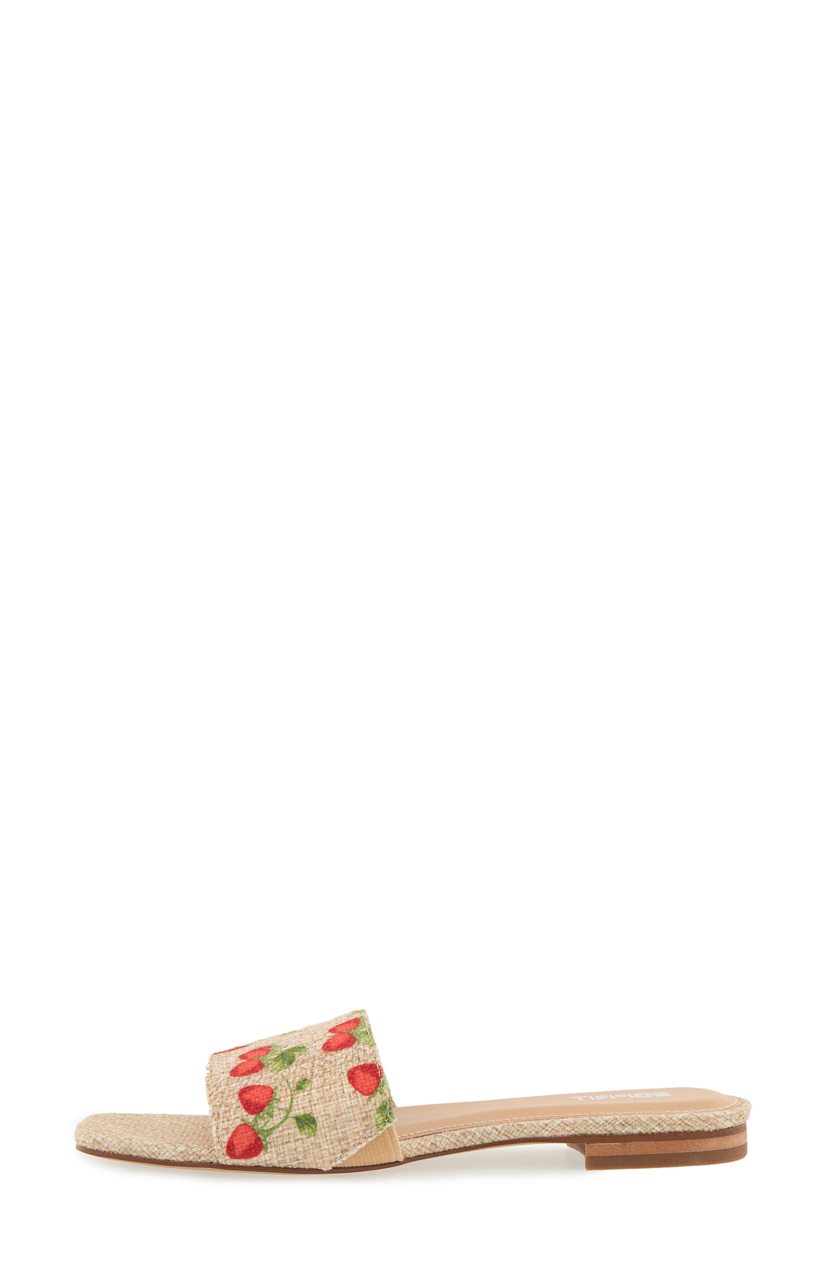 Esprit Rylee Slide Sandal, Alternate, color, Linen/ Strawberry