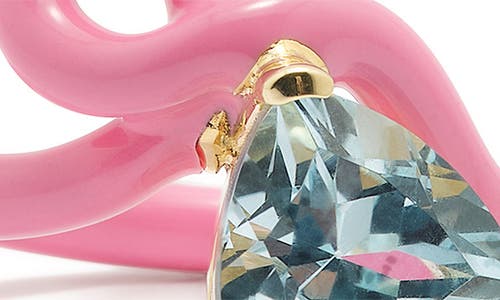 Bea Bongiasca Vine Enamel & Gemstone Ring In Pink