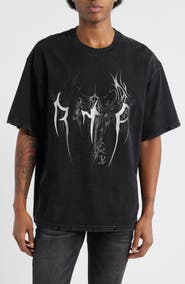 RtA Colin Cyber Sigilism Oversize Graphic T-Shirt