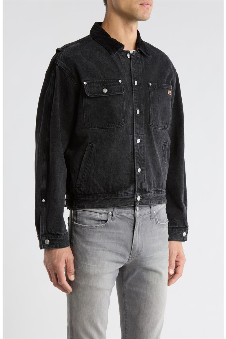 Aces Denim Jacket, Alternate, color, MIDNIGHT BLACK