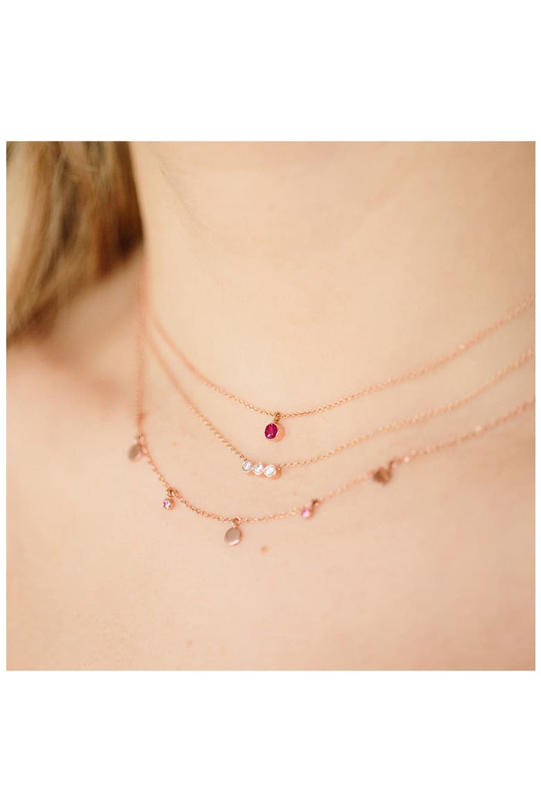 Diamond Bezel Pendant Necklace, Alternate, color, YELLOW GOLD
