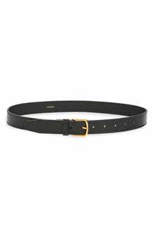 Stitched Flat Leather Belt