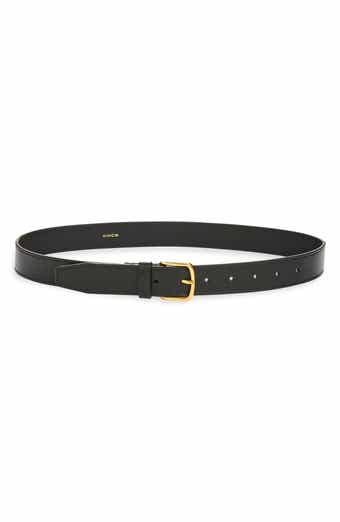 Stitched Flat Leather Belt