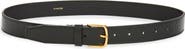 Vince Stitched Flat Leather Belt