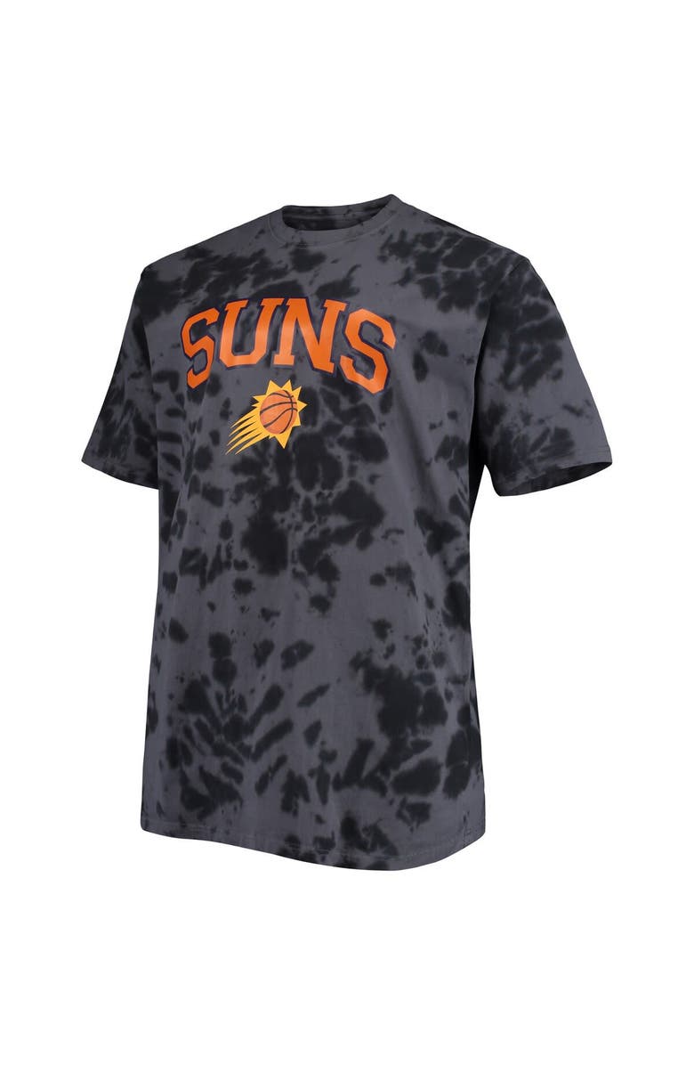 PROFILE Men's Black Phoenix Suns Big & Tall Marble Dye Tonal Performance T-Shirt, Alternate, color, Black