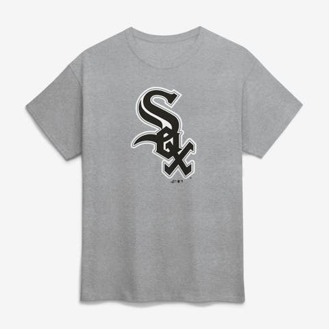 Men's Logo Athletic Heather Gray Chicago White Sox Official Logo T-Shirt